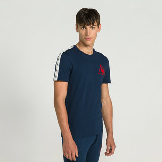 T-shirt Tricolore Football Le Coq Sportif Homme Bleu